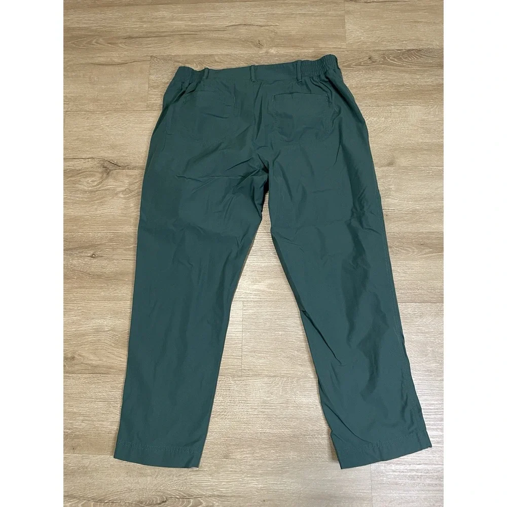 Kirkland Pants Womens 10 Green Travel Outdoor Hiking Fishing Stretch Crop Nylon - Picture 2 of 6